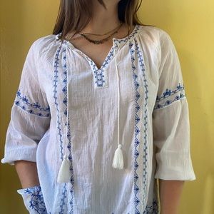 White peasant blouse